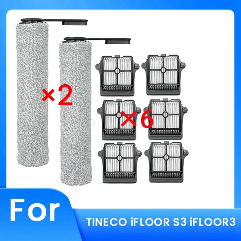 For TINECO 3.0 Roller Brush HEPA Filter Robot Vacuum Cleaner Replacement