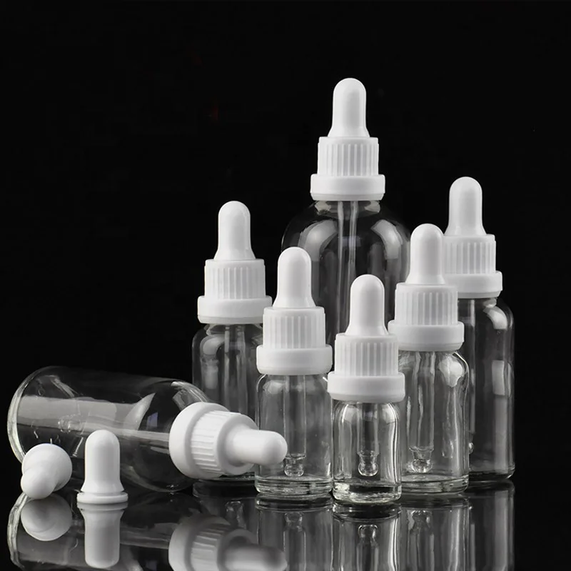 Manipulationssicheren Kunststoff Dropper Cap 18 Mm Matte Schwarz Dropper mit Glas Pipette für Ätherisches Öl Flasche 18/410 Pilfer-beweis Kappe