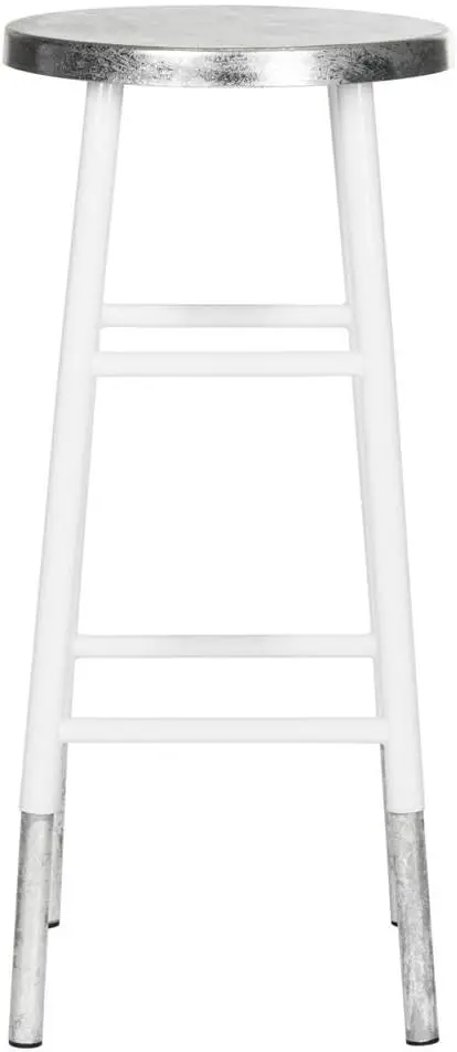 Home Collection Kenzie weiß und silber 30-Zoll-Barhocker