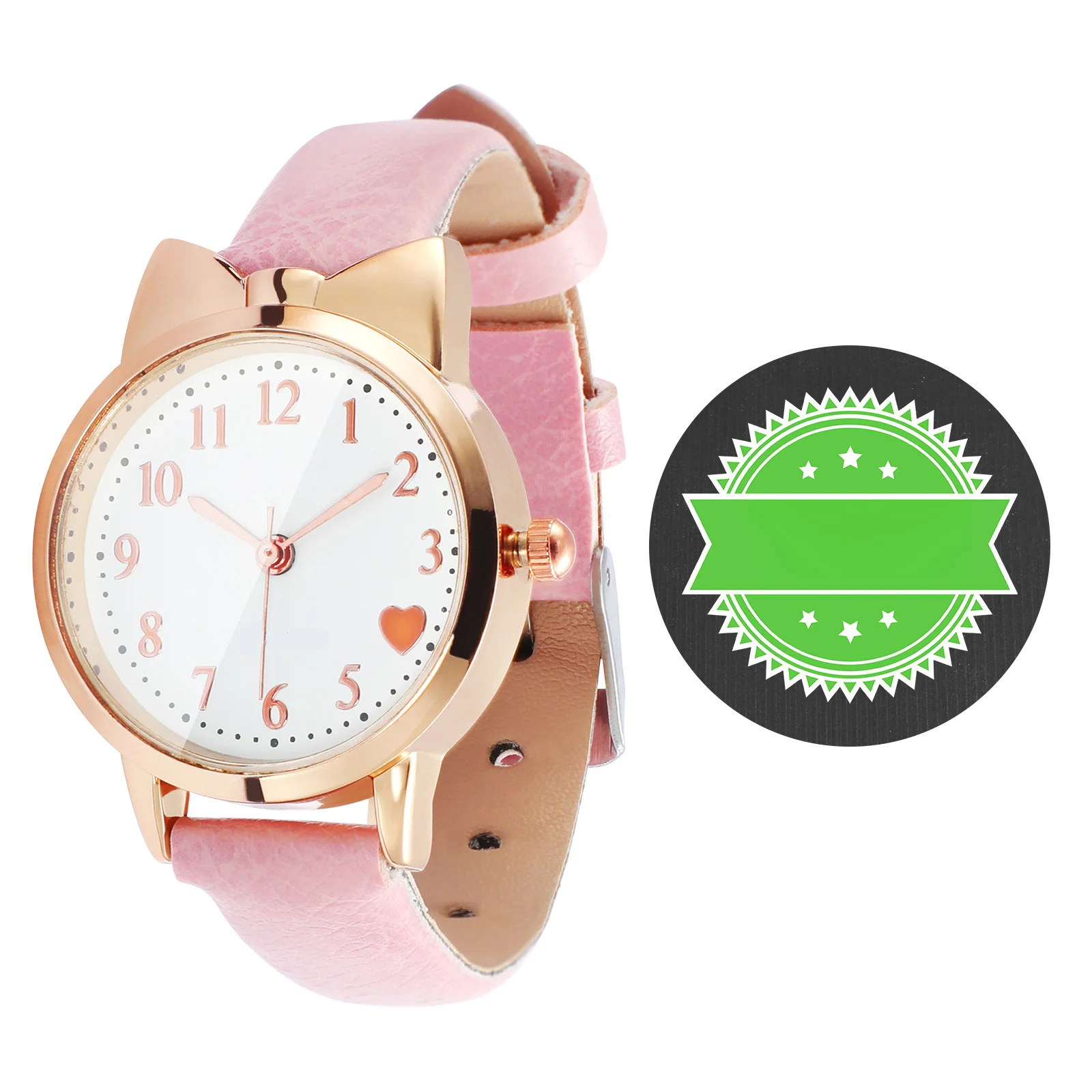 قطعة واحدة من ساعة المعصم التناظرية المضيئة كاجوال للحفلات الطلابية لساعة الزخرفية خفيفة الوزن ومريحة