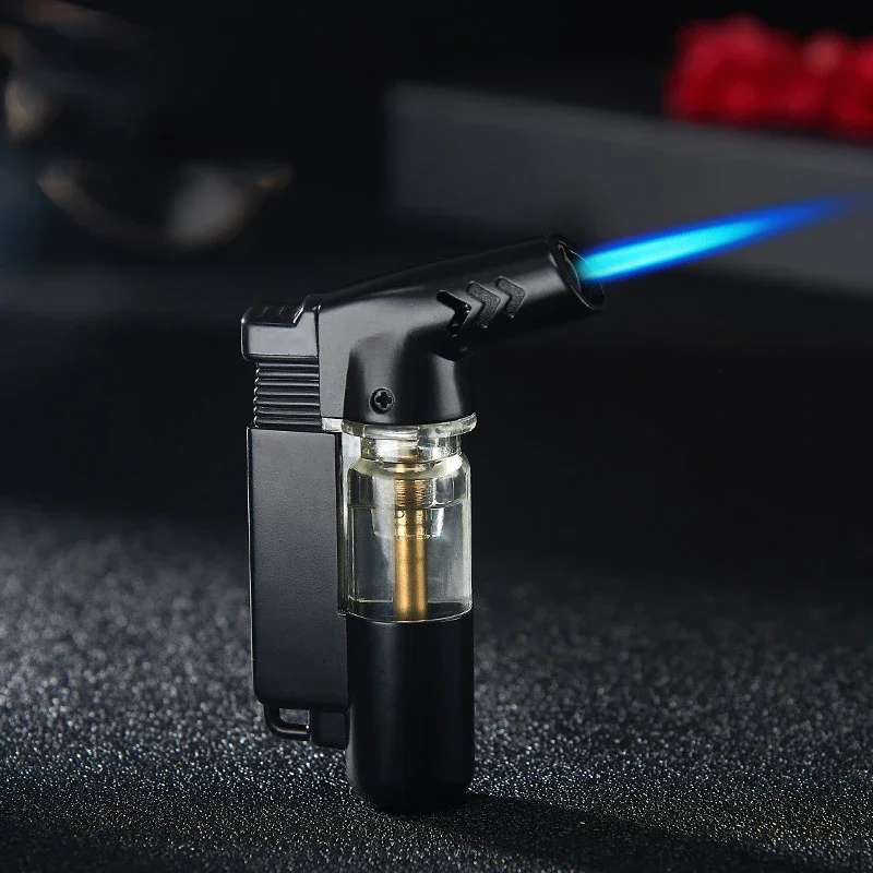 2024 New Mini Windproof Turbo Lighter Gas Flame Metal Butane Lighter Smoking Accessories Men\'s Gift Cigarette Lighting Gadget