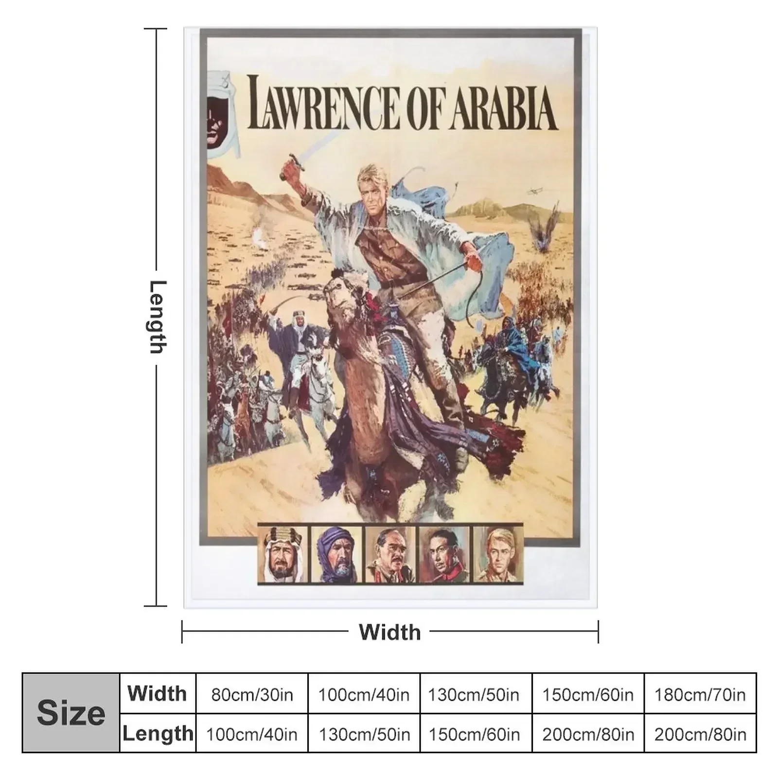 Lawrence of Arabia Throw Blanket couch cozy soft plush fuzzy picnic outdoor blanket
