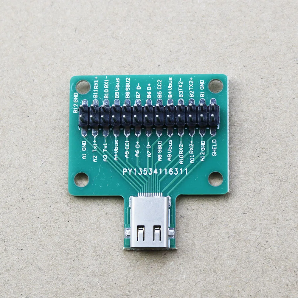 1Pce USB 3.1 Type-C Cable Test Board 24 PIN Type-C Female Plug Jack to DIP Adapter Connector Welded PCB Converter Pinboard