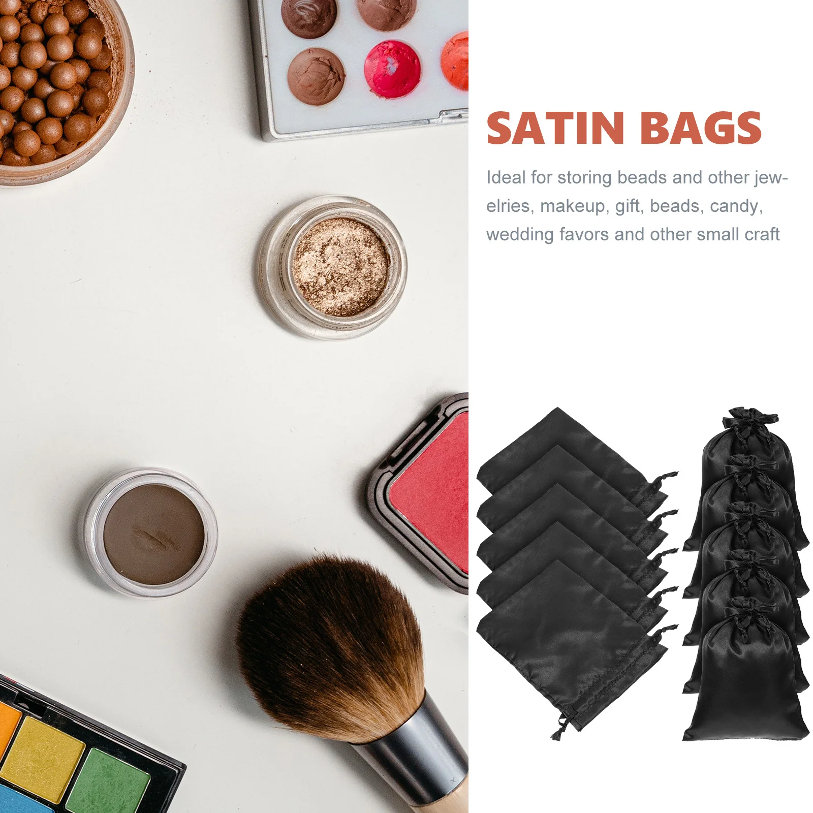 

20Pcs Satin Drawstring Jewelry Gift Bags Small Pouches for Wedding Party Favor Candy Beads Storage Satin Gift Bags