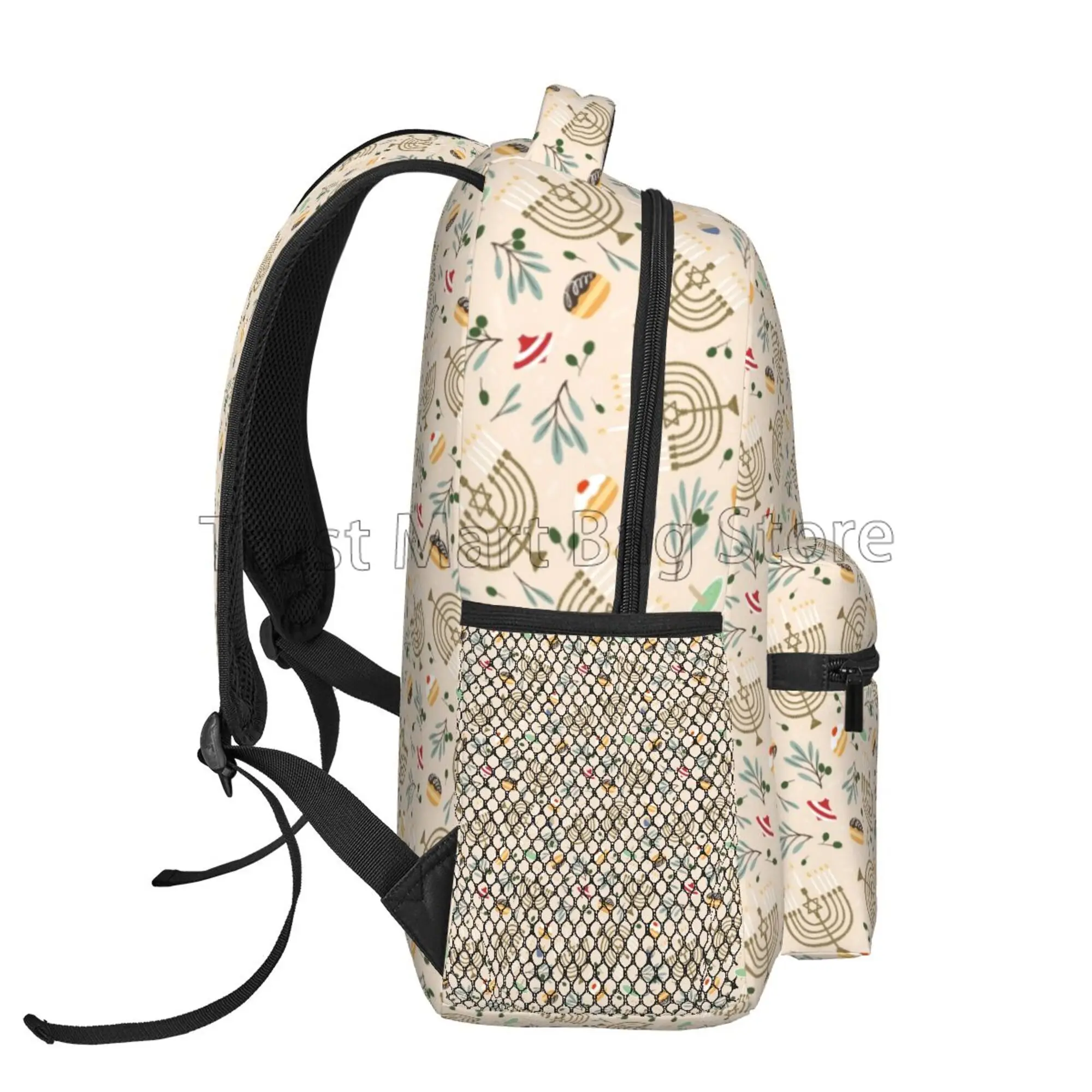 Mochila de viaje con patrón de Festival Happy Hanukkah para mujeres y niñas, bolsos de hombro ligeros informales, mochilas escolares para estudiantes, mochila de día