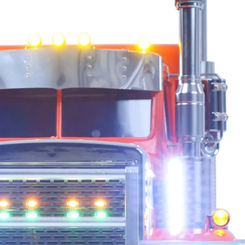 

Радиоуправляемый тягач TAMIYA 56344 1/14 8X4 Grand Hauler TOUCAN с шасси средней подъемной оси, подвеской, звуковой и световой системой, системой дымогенерации. Игрушка.