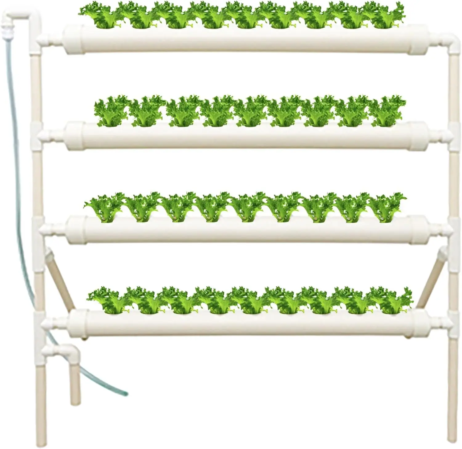 

36 Holes 4 Pipes 4 Layer Planting Site Garden Growing Kit Hydroponic Growing System Ladder Style Outer Set Hose