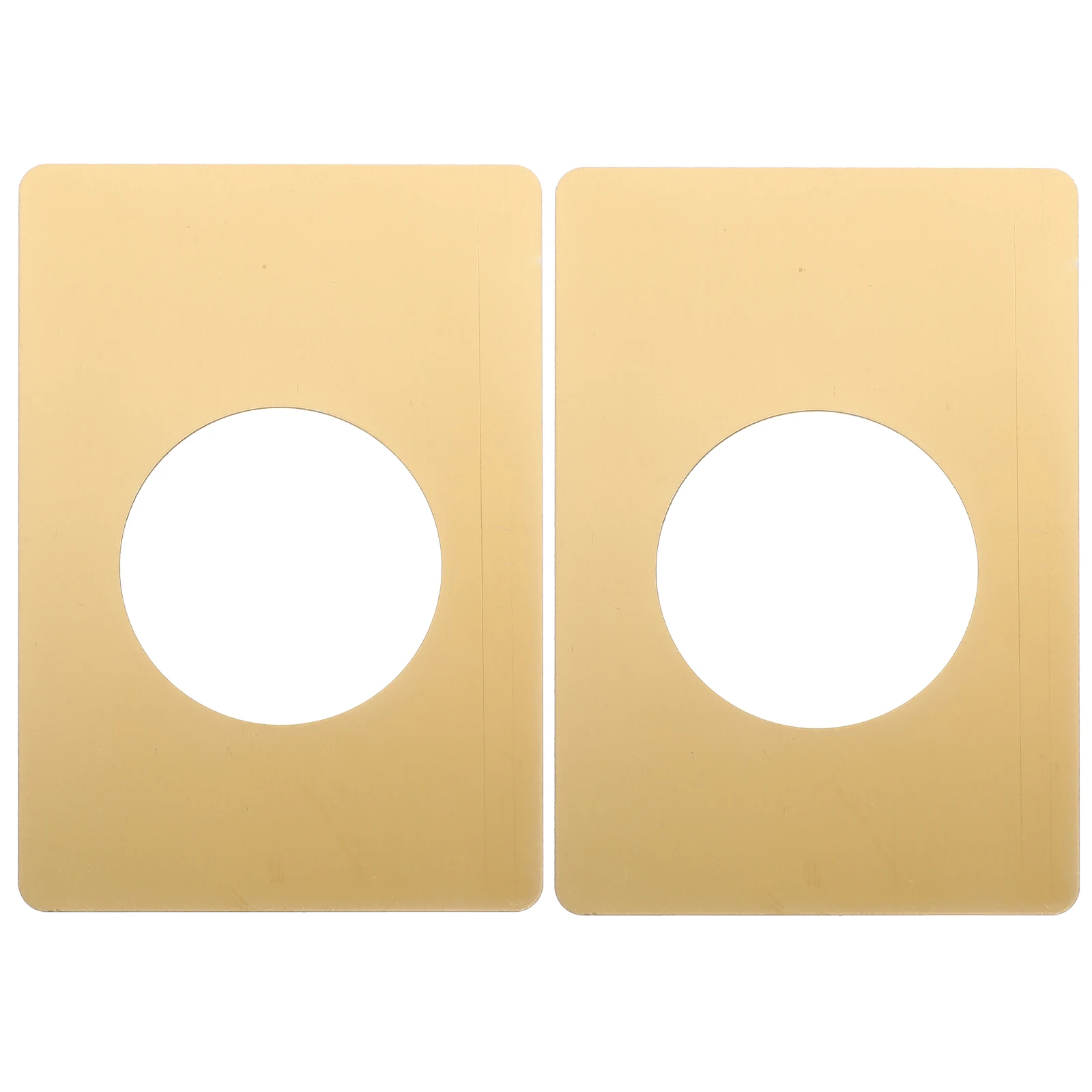 2Pcs Door Hole Filler Plate Stainless Steel Strike Plate Cover Simple Structure Long Lasting Door Hole Filler Deadbolt Cover