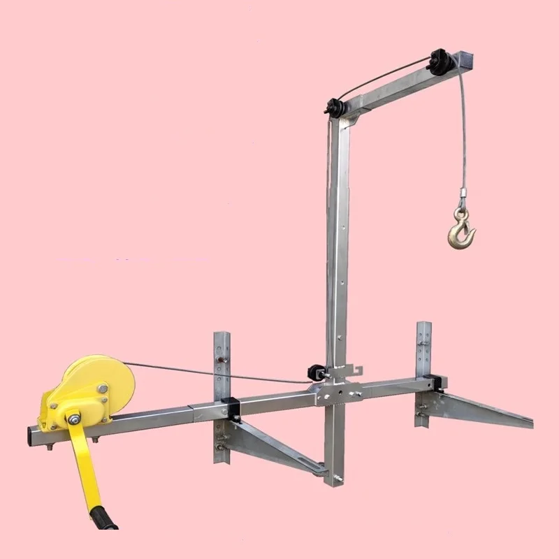 Support de Suspension de climatiseur, Machine de levage, support de levage de grue, support de grue de levage latéral, assemblage de treuil manuel