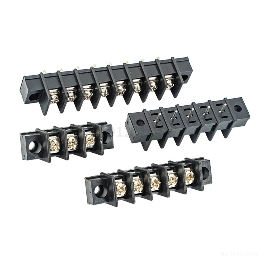 (5 Pcs) KF 25CM 25HM 7.62mm Grid type terminal block  with ear fixing black 2·8P KF25C KF25HM 7.62