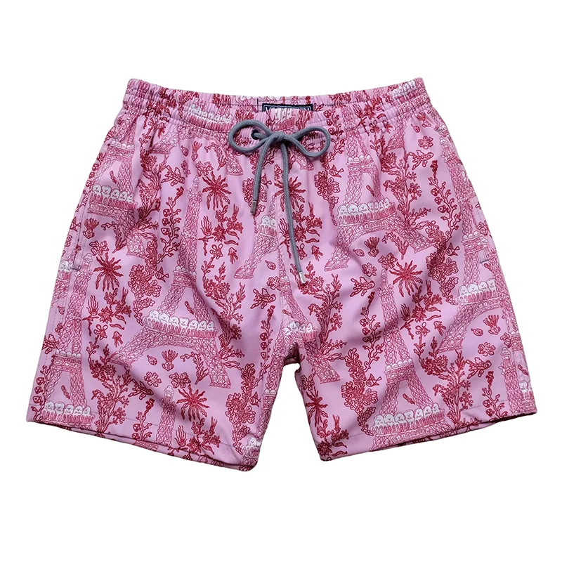 Men's beach pants fashion 3D turtle print swim pants vilebrequin quick drying seaside vacation leisure high-quality board shorts