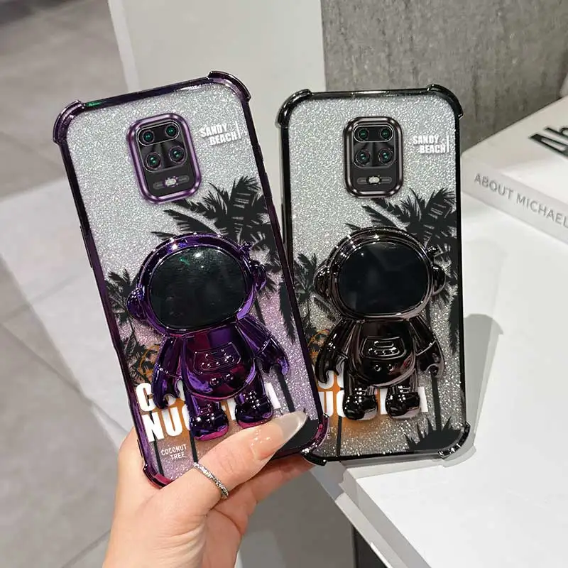 Coconut trees at sunset Lightweight And Stand Premium Flexible Case For Redmi Note 9Pro Perfect For Casual Featuring Redmi Note