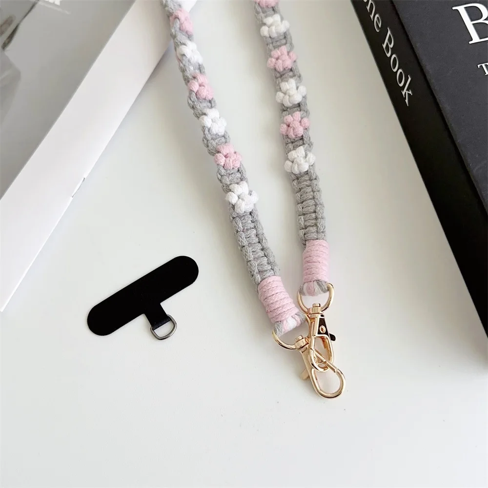 

New High-level Handmade Cat Paw Weaving Hanging Rope Keychain Mobile Phone Pendant Can Be Slung Diagonally Cute Durable Ropes