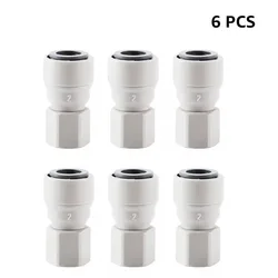 6 pcs/Lot Plastic Push-in Fitting,Home Brewing Quick Connector Joint for 9.52mm(3/8) Tube Line, Fit 7/16'' MFL Disconnect Thread