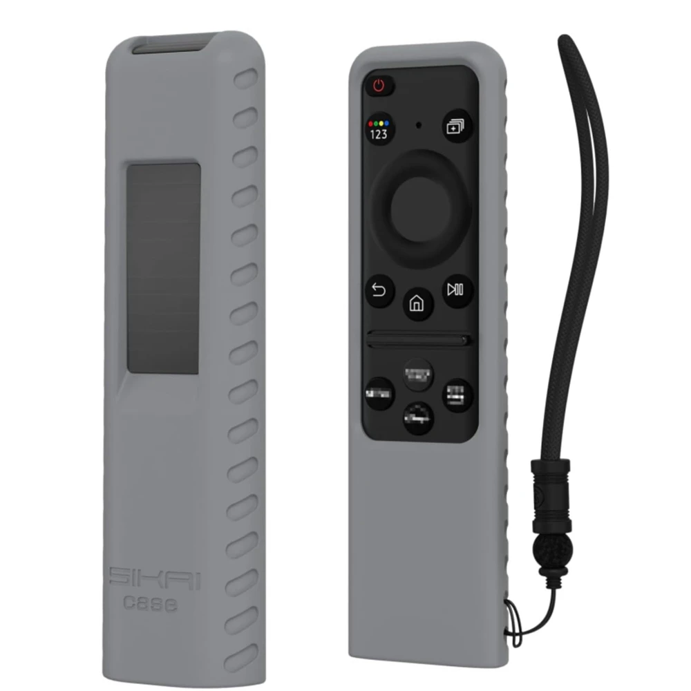 Soft Silicone Case for Samsung SolarCell 2023 TM2360E BN59-01432A TM2361E BN59-01439A Smart TV Remote Anit-Lost with Lanyard