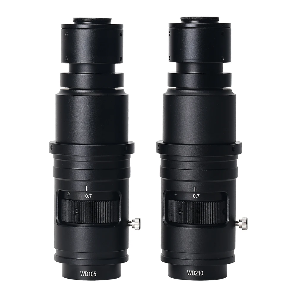 HAYEAR Monocular HD 120X/180X ต่อเนื่องซูม C-Mount เลนส์สําหรับกล้องจุลทรรศน์อุตสาหกรรมกล้องแว่นขยาย
