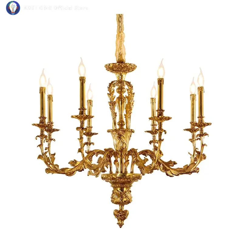 Lampadario A Sospensione Barocco Antico, Illuminazione A Candela, Lampadari Tradizionali Per Soggiorno