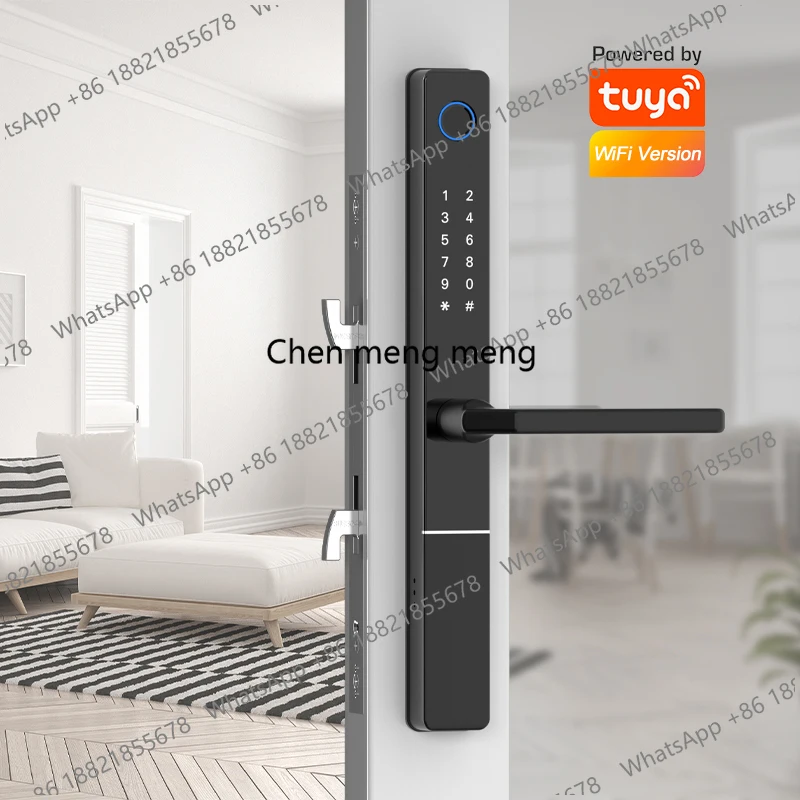 

Euro 92/85/72mm Tuya wifi Smart Home Fingerprint Digital Smart door lock for UPVC Aluminium door
