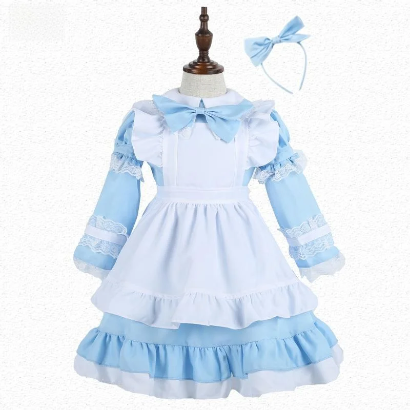Blue Fairy T Princ Costume Maid loween Outfit Children's Performance Dr Sweet Sle Fem Toddler Cosplay Clothes