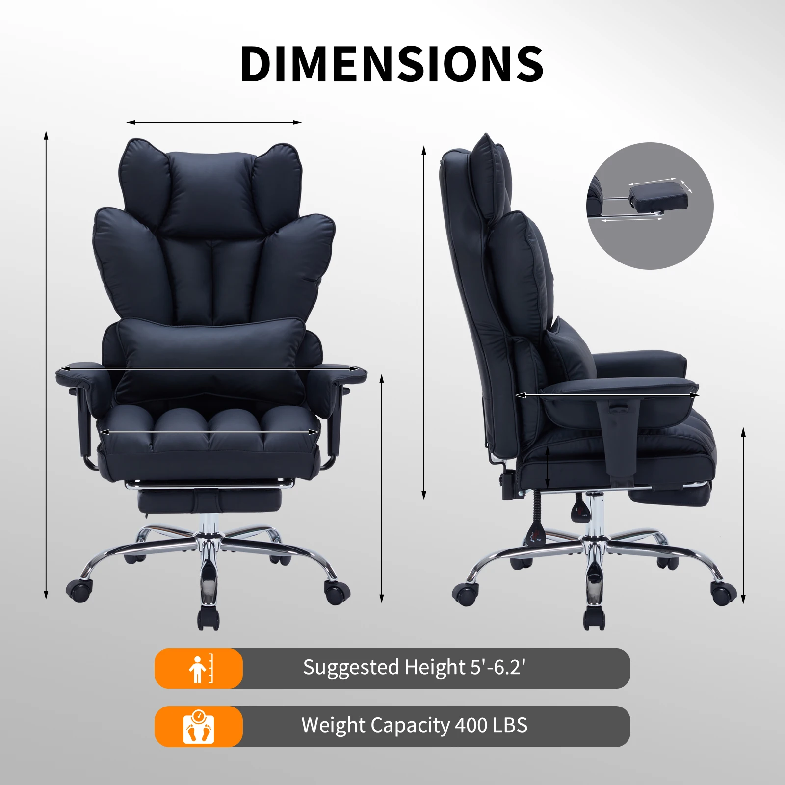 Ergonomische bureaustoel met v - Home Office Or recensie en prijs