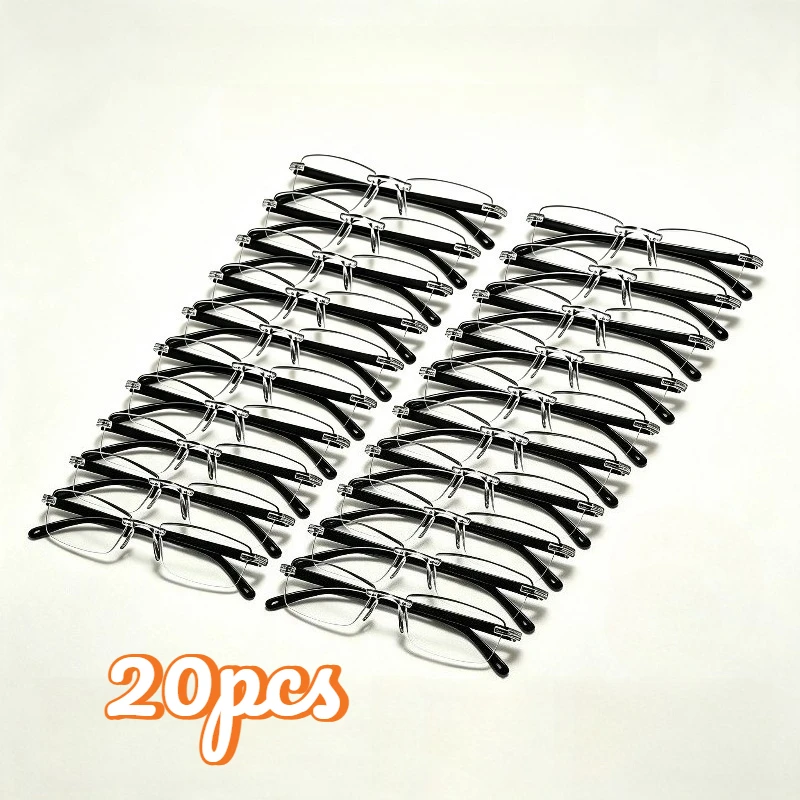 Aliexpress 20/10/9/6/3Pcs Reading Glasses Multi‑Pack, Clear Upper Frame with Black Temples, +1.0‑+4.0 for Daily Reading Use - Aliexpress Deal