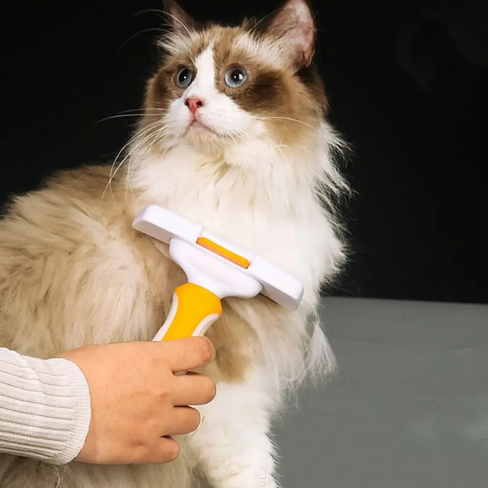 

Pet Grooming Tools Stainless Steel Pet Hair Remover Anti-slip Anti Knotting Dog Hair Comb Safe Cat Grooming Comb Cat Care