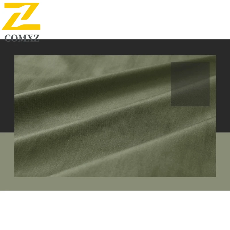 COMXZ الرجال معطف الخريف 2025 جديد كلاسيكي فضفاض العصرية عمال الوقوف طوق وسيم ملابس رجالي ربيع الخريف قميص قصير غير رسمي #6