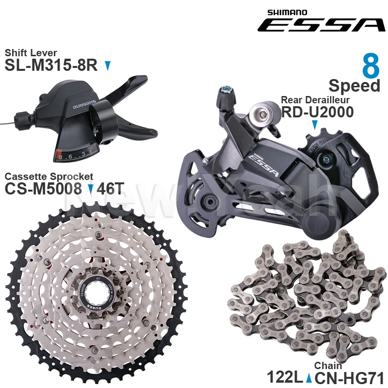 SHIMANO ESSA 8 Speed Groupset U2000 Rear Derailleur RD-U2000