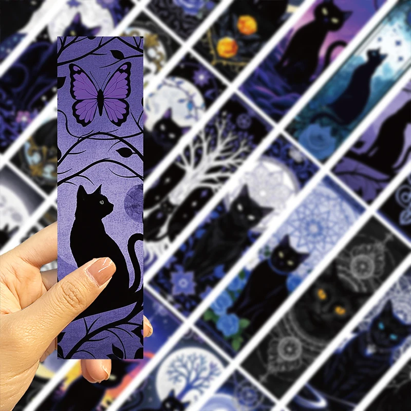 30PCS Gothic Dark Raven Bookmarks Mystical Crow Bookmark Gothic Aesthetic Paper Book Mark for Women Teens Adult Dark Gifts