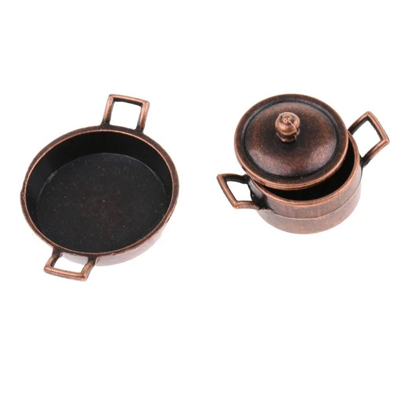 Dolls House Miniature Kitchen Cookware 4 Pieces Metal