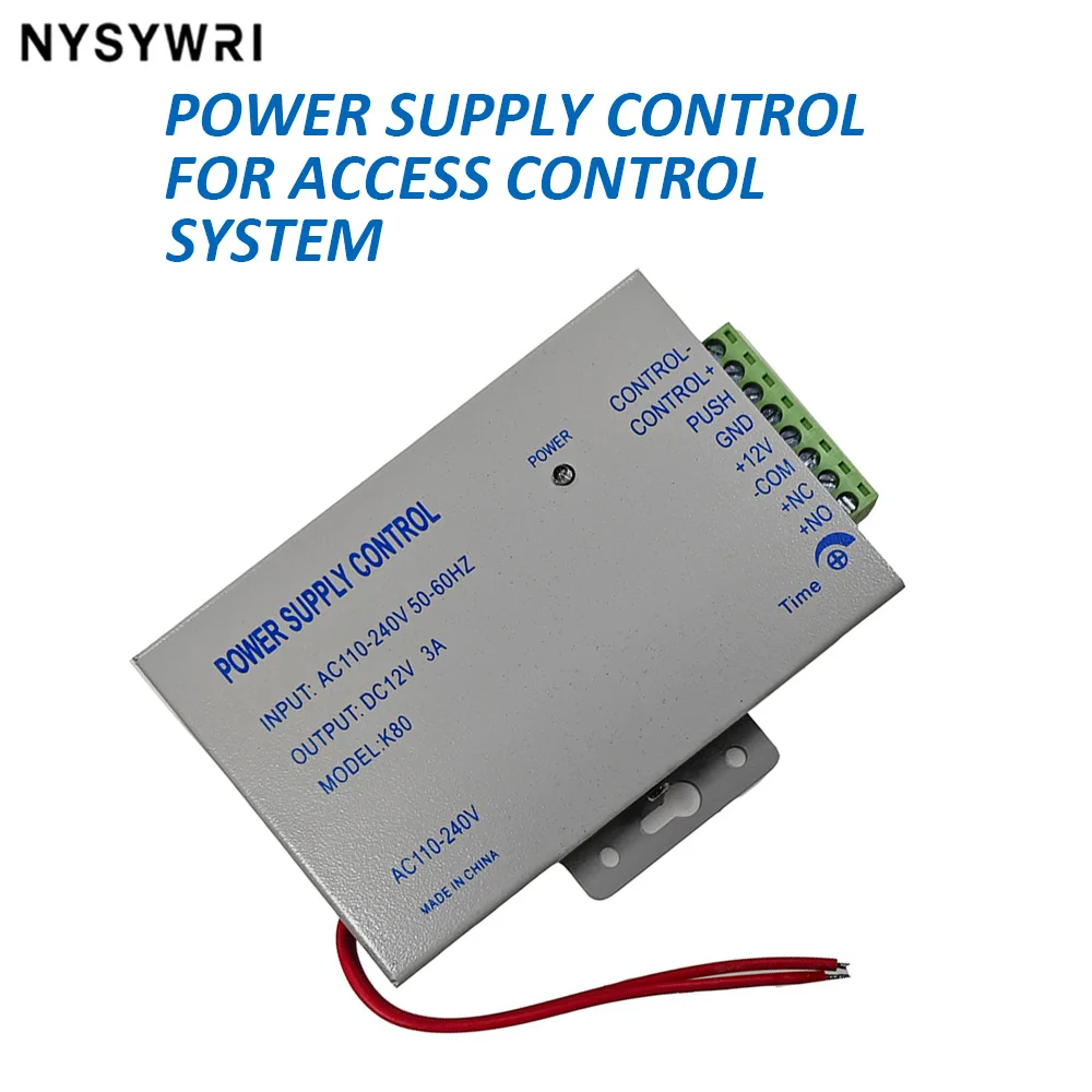 

12V 3A Access Control Power Supply Controller Transformer Door Supplier Adapter Converter System 110-240VAC to 12VDC 3A Control