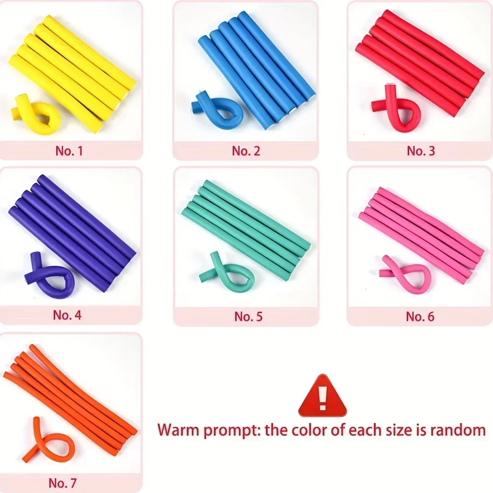 42 قطعة/المجموعة/المجموعة قضبان تجعيد مرنة الشعر تويست قضبان مرنة بكرو مجموعة تويست رغوة بكرات شعر لتقوم بها بنفسك لا قضبان الشعر الحرارة بكرات