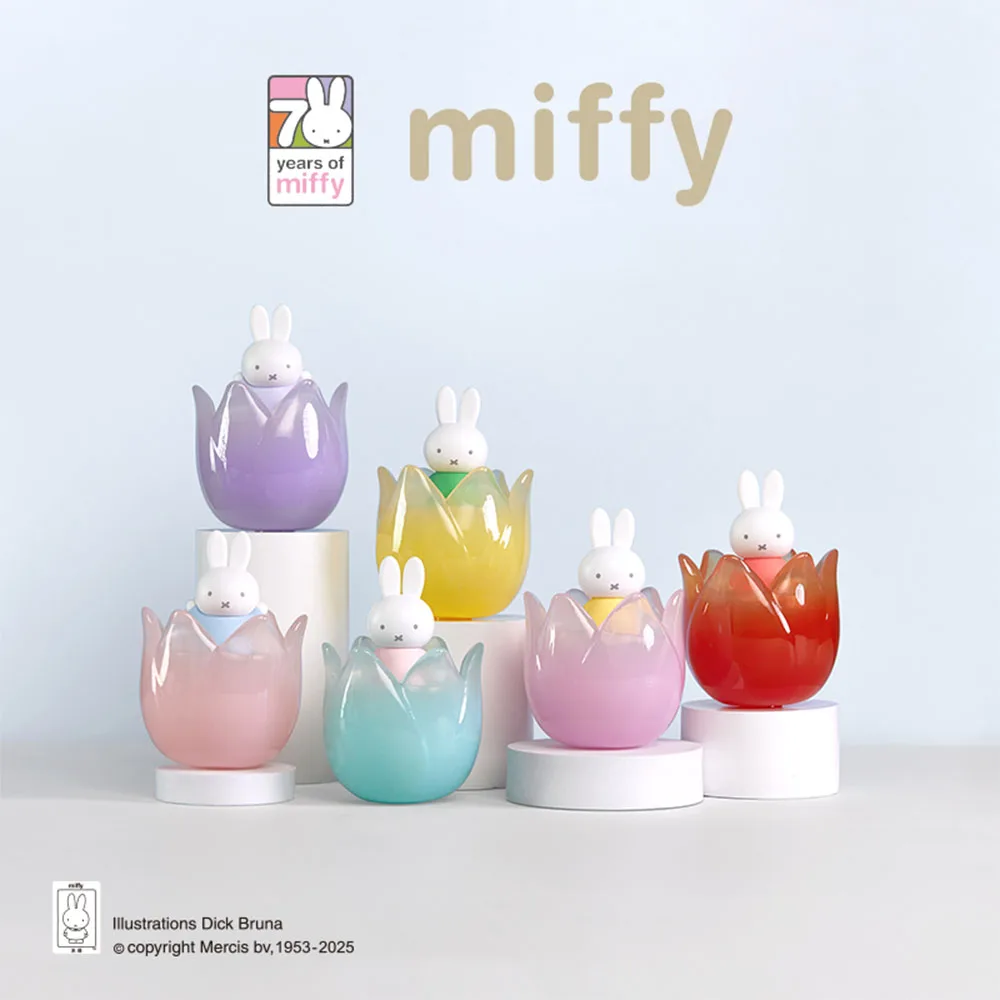 

Оригинальная серия Miffy Tulip Kawaii, мелкие предметы для хранения растений, украшение для дома, периферийная фигурка аниме, кукла в подарок