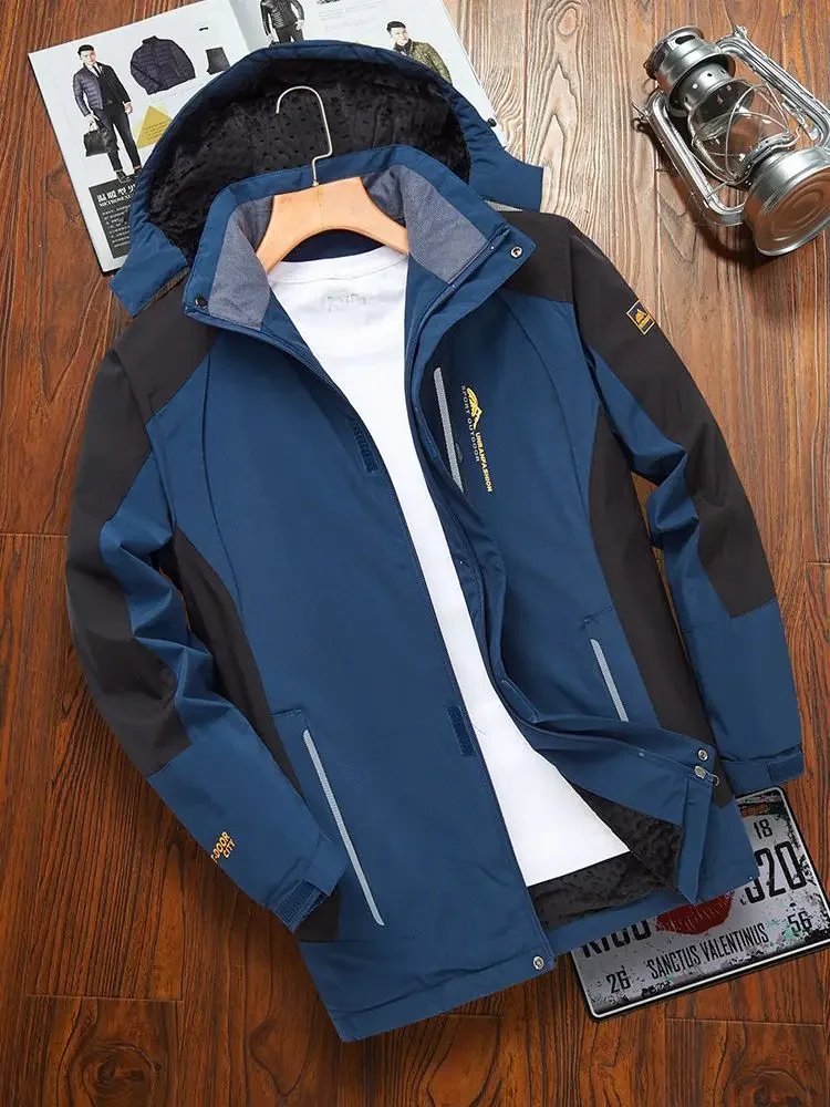 الشتاء سترة الرجال مصدات الرياح زائد سميكة الدافئة يندبروف الفراء معاطف الذكور العسكرية مقنعين Anorak جاكيتات الرجال جواكت شتوية