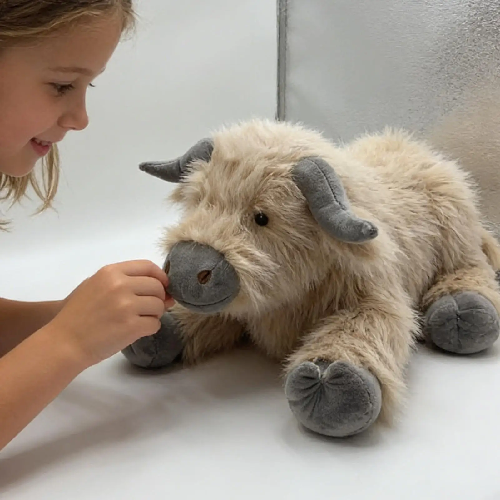 45 سنتيمتر لطيف البقرة ألعاب من نسيج مخملي دمية المرجحة محبوب وسادة وسادة الكرتون المرتفعات الثور ألعاب من نسيج مخملي سوبر لينة المرتفعات الثور هدية