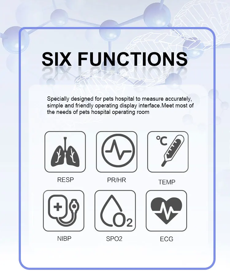 Multiparameter Monitoring Equipment Animal & Veterinary Patient Vital Sign for Dog Yonker Portable Ultrasound Machine