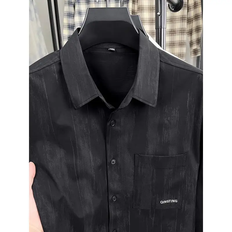 

Повседневный длинный све с принтом irt Real ket, мужской модный весенне-осенний топ для папы среднего возраста, повседневный топ с принтом и подставкой...