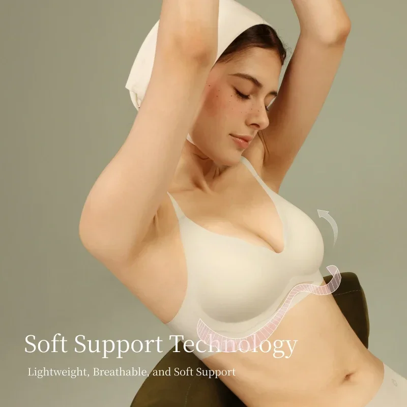 SUJIIN Bra Sets for Women Sexy Two Piece Lingerie Push Up Seamless Wireless Smooth Breathable Bra and Panty Brief Set MX225+N176