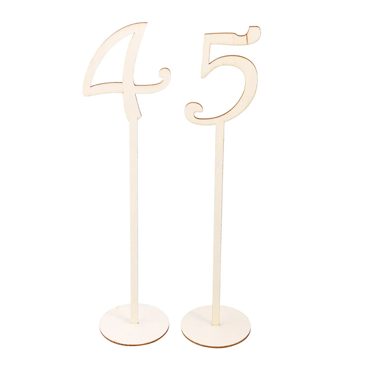 

30Pcs Wooden Table Numbers Modern Seating Cards with Holder Base for Wedding Reception Birthday Party Catering