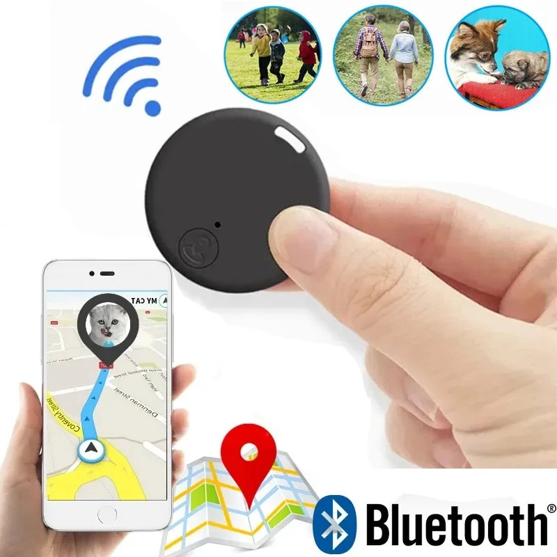 Smart Mini GPS Tracker para Animais de Estimação, Anti-Lost Tag Locator, Bluetooth 5.0, Gato e Cão, Artigos Animais de Estimação, Acessórios