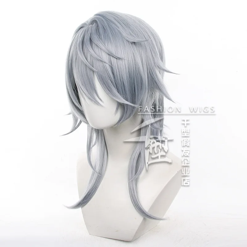 High Quality Sunday Cosplay Wig Game Honkai:Star Rail 52cm Gray Blue Gradient Hair HSR Heat Resistant Synthetic Anime Wigs Cap