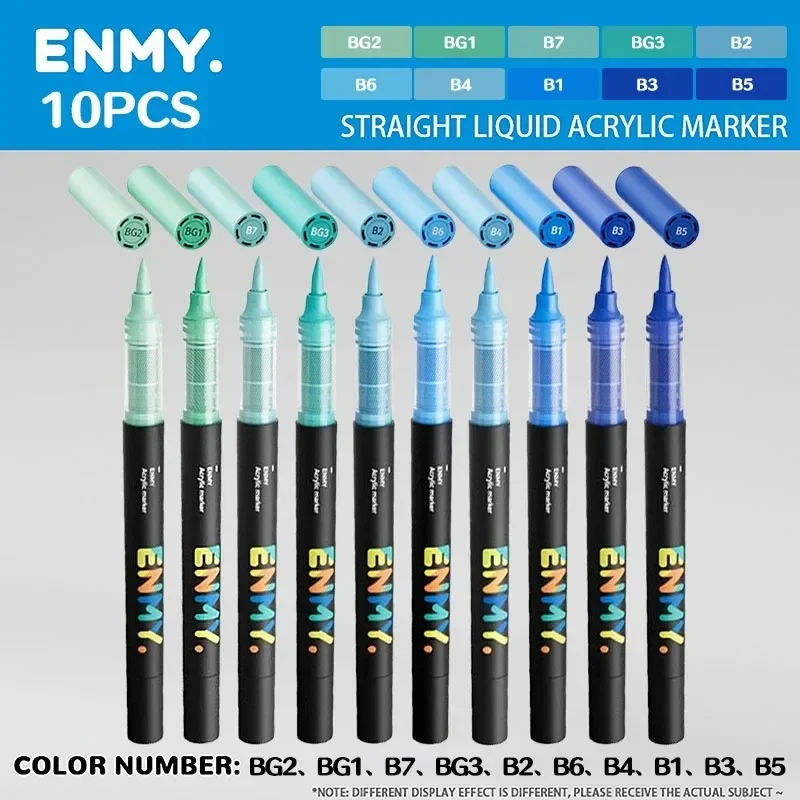 ENMY Black Box Direct Flüssige Acrylmarker mit Papier, 24–80 Farben, weicher Kopf, bunter Malstift, DIY-Farbmarker