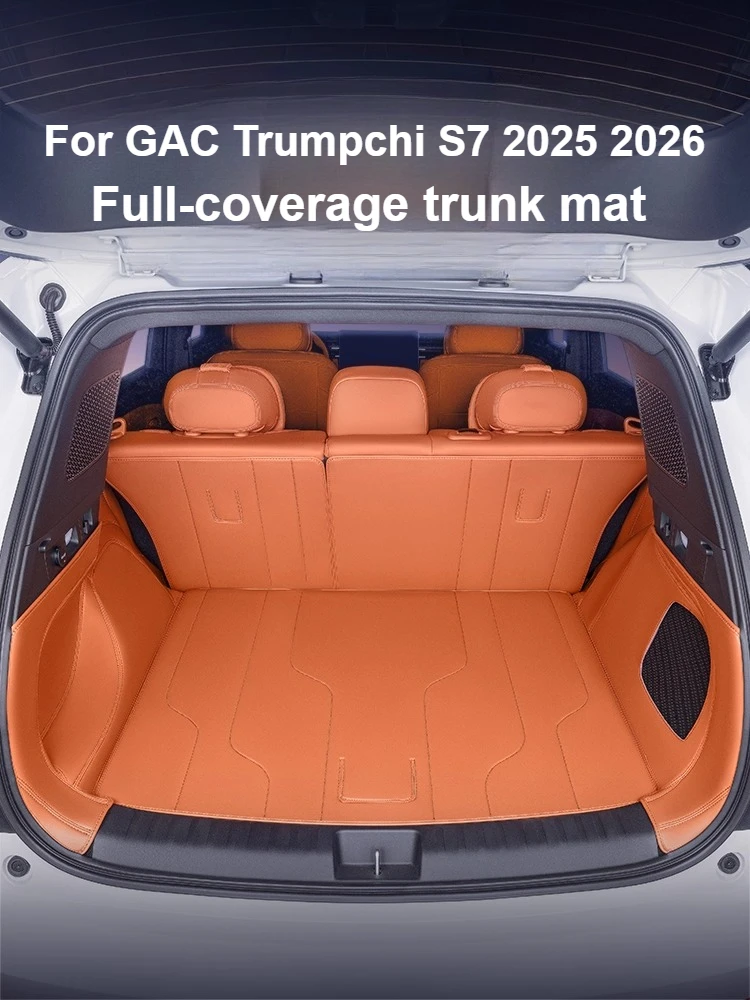 

For GAC Trumpchi S7 2025 2026 Full-Coverage Trunk Mat Leather Waterproof and Dirt-Resistant Trunk Pad Upgrade Accessories