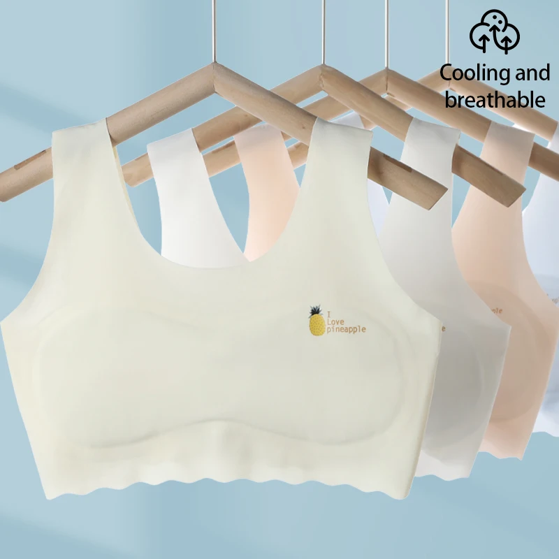 Underwear for female students, teenage girls, 10-14 years old, junior high school students, summer seamless bras, girls, adults,