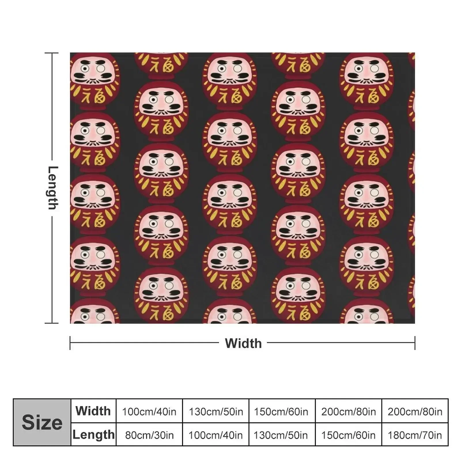 Daruma Throw Blanket Flannel Fabric Loose warm winter Blankets