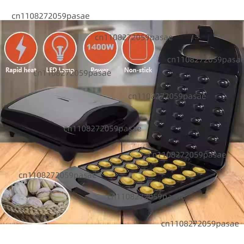 Máquina para hacer pasteles, sándwiches y hornear de gran tamaño para el hogar, con funciones de triturador de nueces, molinillo de nueces y sartén.