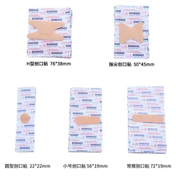 100pcs/set PE Band Aid Waterproof Breathable Skin Patch Fingertip Wound Dressing Plaster First Aid Strips Adhesive Bandages