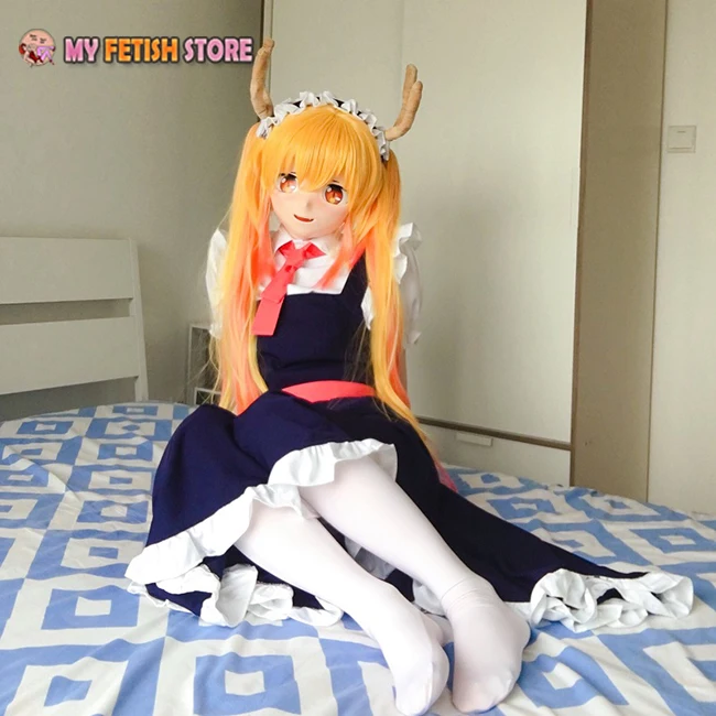 (KRM506) Handmade Female/Girl Resin 3/4 Head Japanese Cartoon Character Tohru Cosplay Kigurumi Mask Crossdresser DOLL