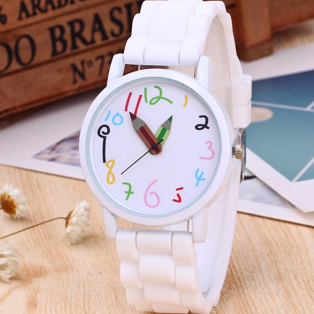 

Kids Children Watch Cartoon Quartz Pencil Wristband Boys Girls Fashionable Timepiece Gift Birthday Present Child Watches