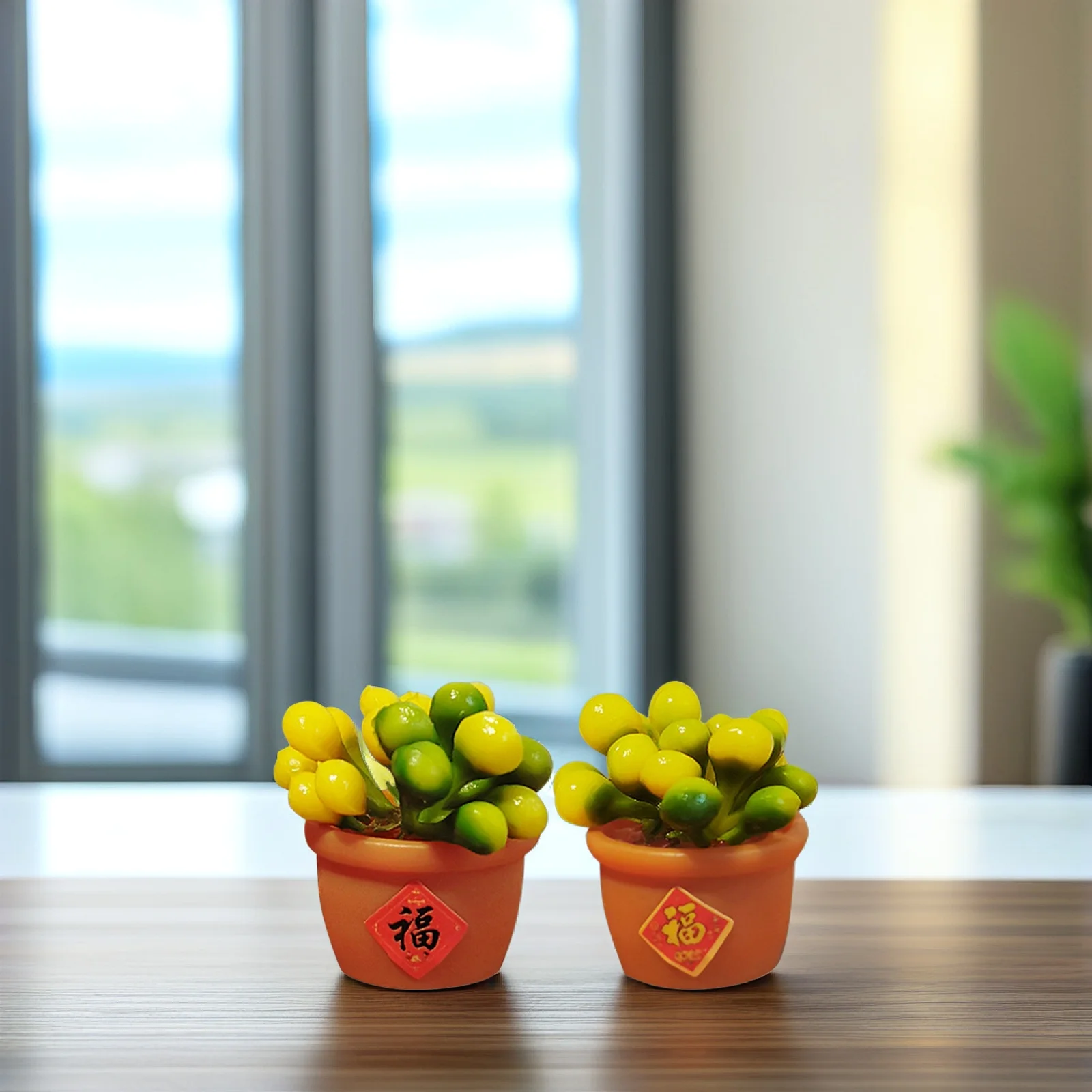 

4Pcs Miniature Bonsai Plants Simulation Resin Micro Landscape Props Mini Garden Desktop Decor Home Ornament Tiny House